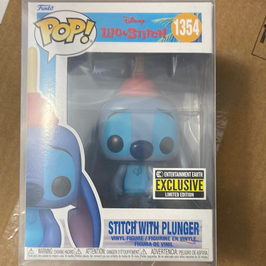 Stitch w/ Plunger (Lilo & Stitch)-Funko Pop! #1354 (Entertainment Earth Exclusive)