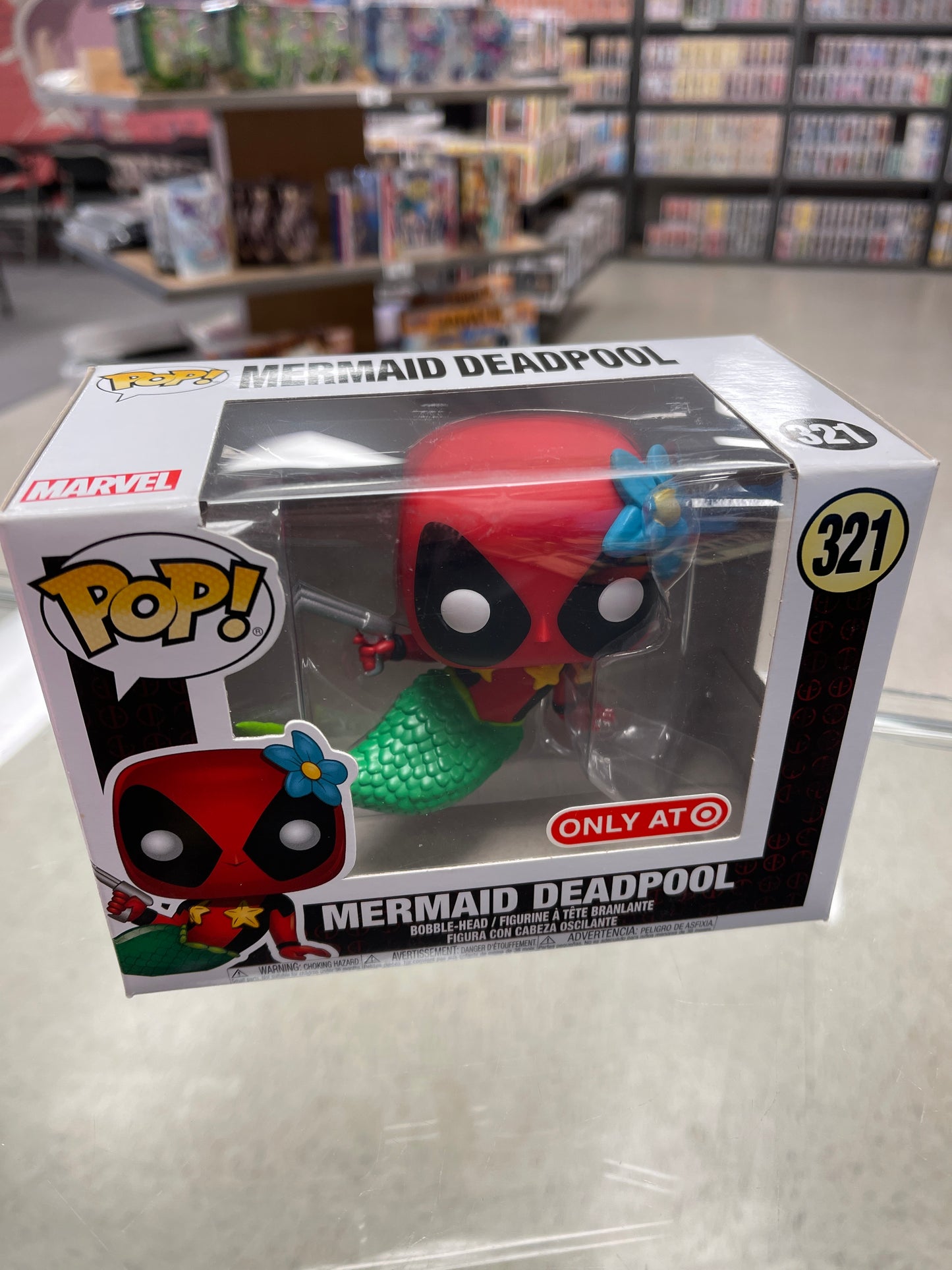 Mermaid Deadpool (Marvel)- Funko Pop! #321 (Target Exclusive)(Box Damage)