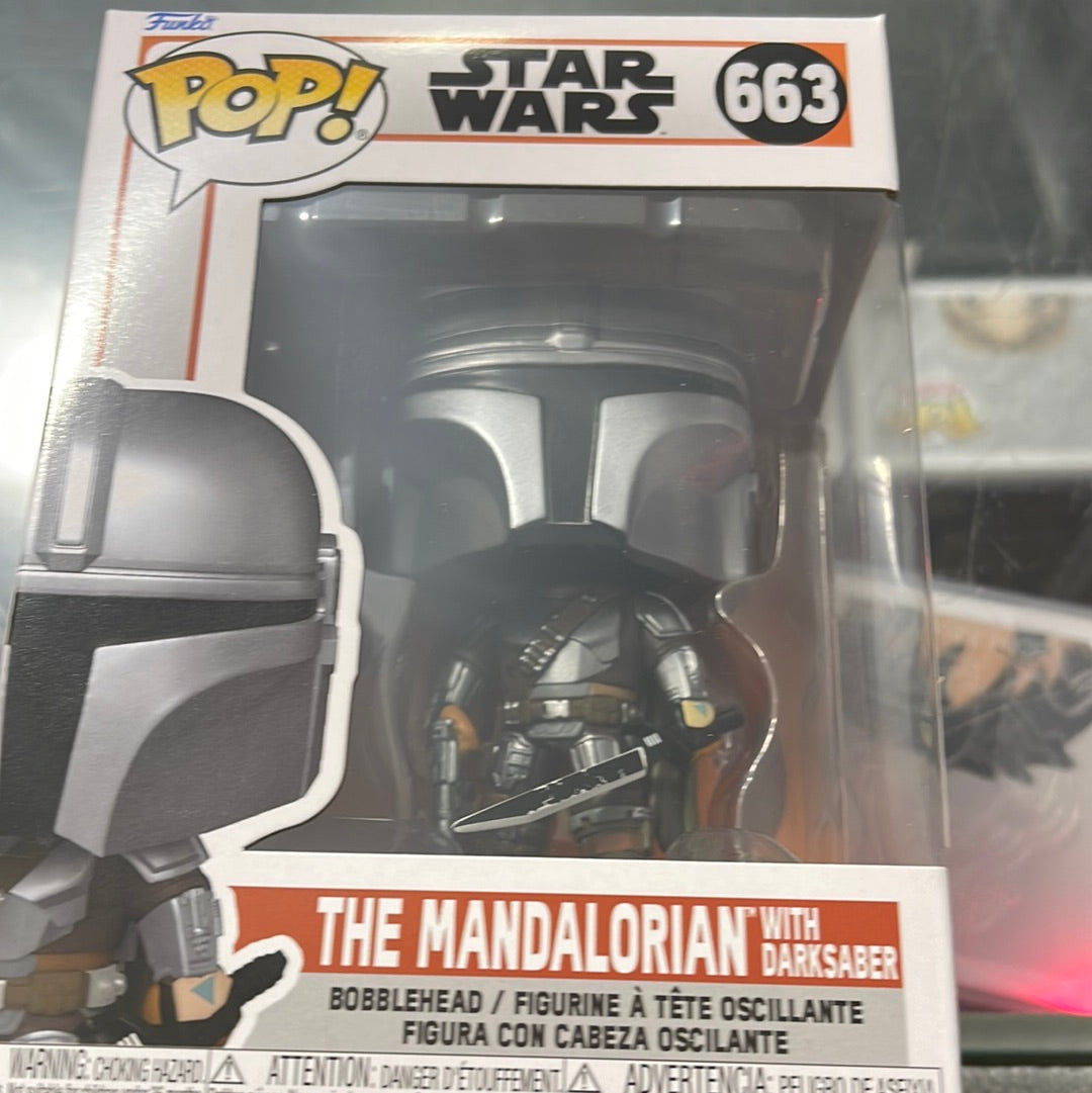 The Mandalorian w/ Darksaber- Pop! #663