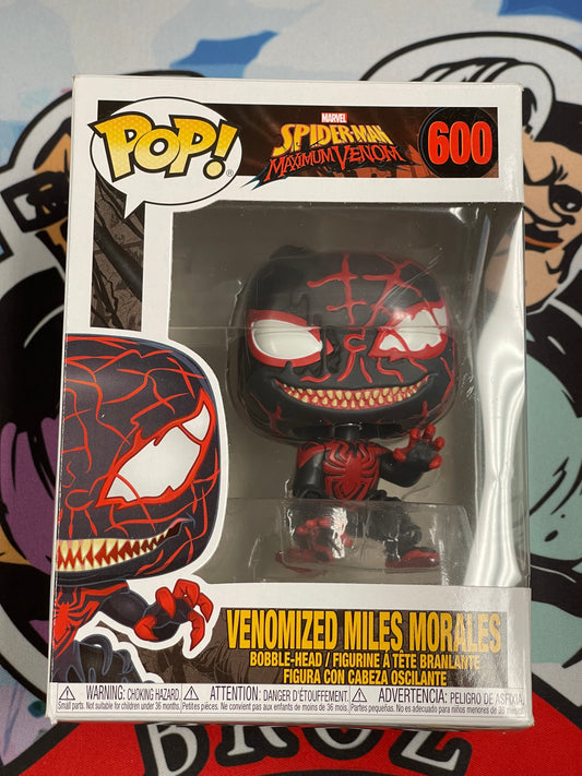 Venomized Miles Morales (Spider-Man: Maximum Venom)- Funko Pop! #600 (Box Damage/Shelf Wear)
