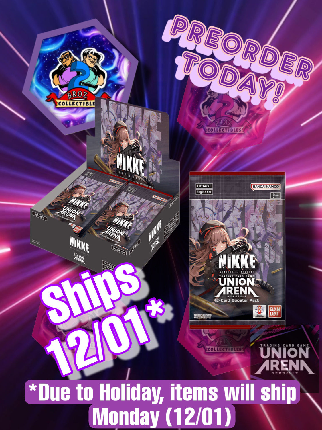 *PreOrder* Union Arena TCG- Goddess of Victory: NIKKE Booster Box (UE14BT)(English)
