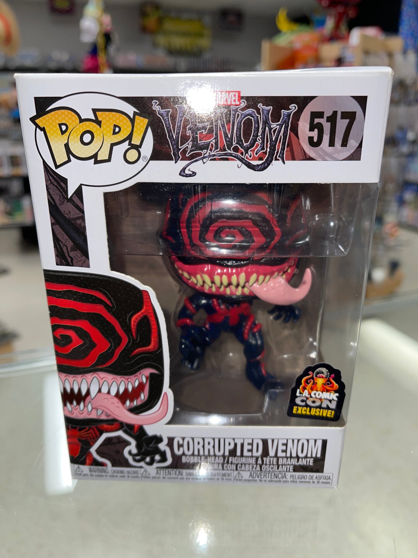 Corrupted Venom (Marvel)- Funko Pop! #517 (L.A. Comic Con Exclusive)(Shelf Wear/Box Damage)