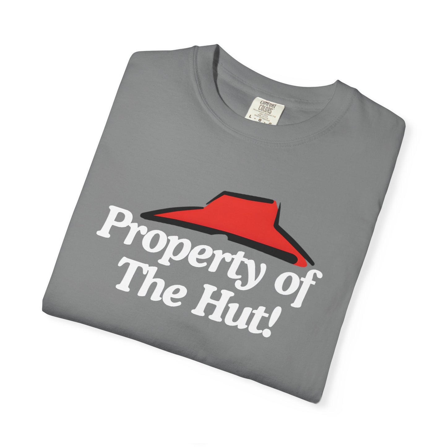 Property of The Hut T‑Shirt — Retro Pizza Hut Parody Tee