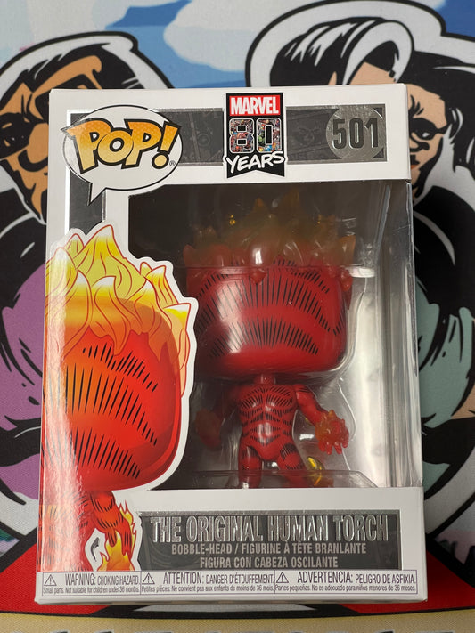 The Original Human Torch (Marvel: 80 Years) -Funko Pop! #501 (Box Damage/Shelf Wear)