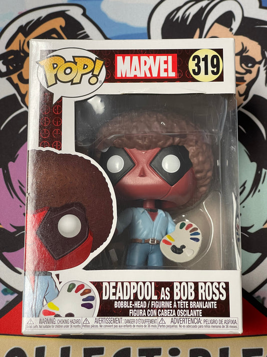 Deadpool as Bob Ross (Marvel)- Funko Pop! #319 (Box Damage/Shelf Wear)