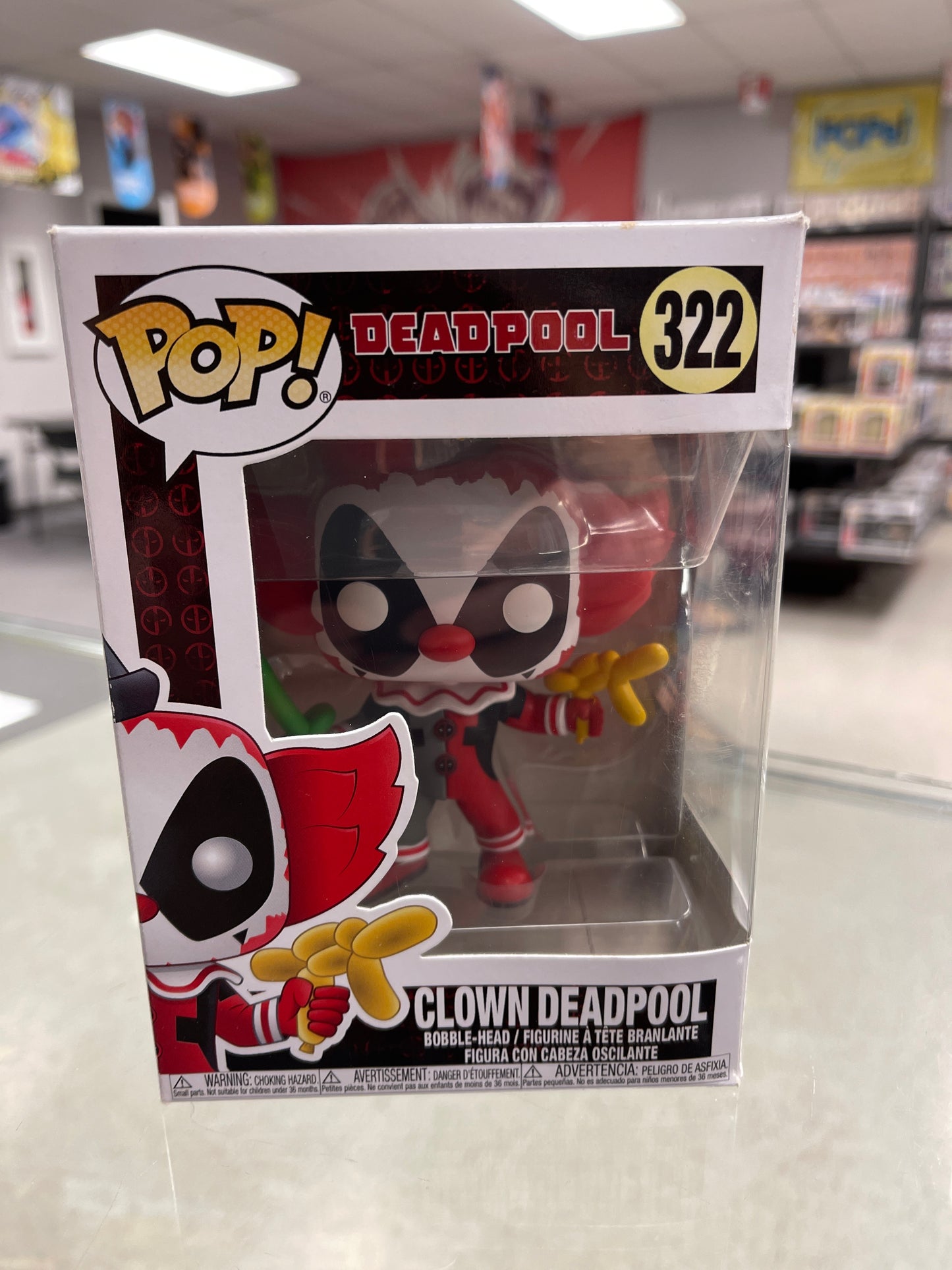 Clown Deadpool - Funko Pop! #322 (Box Damage)