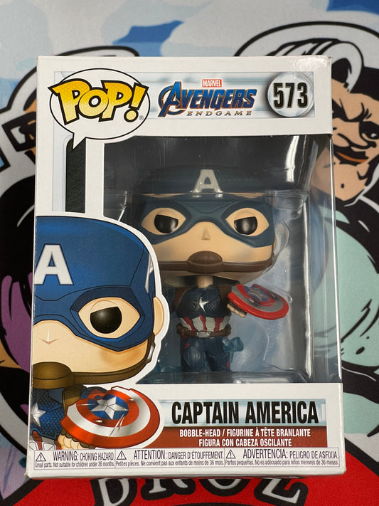 Captain America (Avengers: Endgame)- Funko Pop! #573(Box Damage/Shelf Wear)