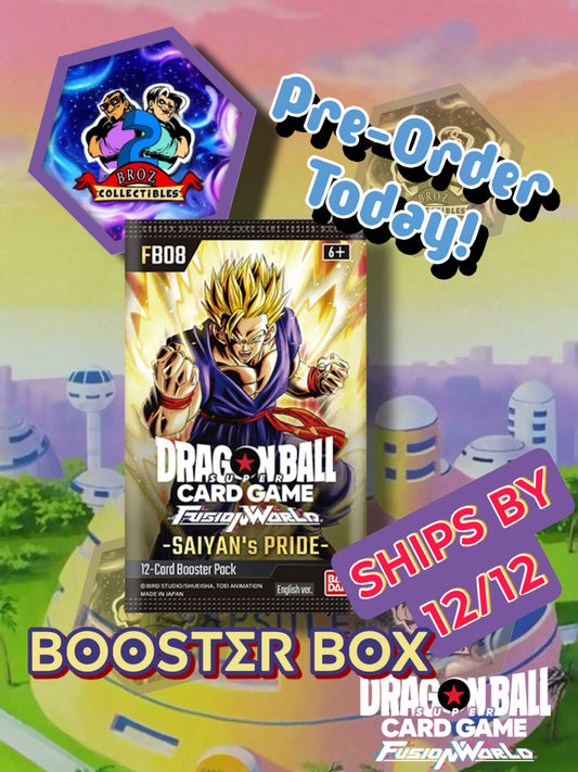 *Pre-Sale* Dragonball Super Card Game: Fusion World- Saiyan’s Pride Booster Box (FB08)(English)