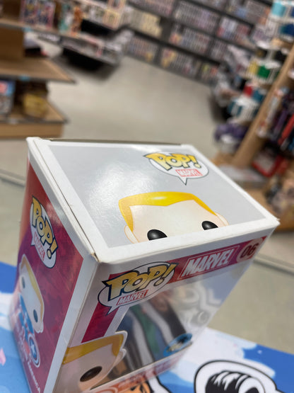 Unmasked Captain America (Marvel)- Funko Pop! #06 (Comikaze Exclusive) (Box Damage)