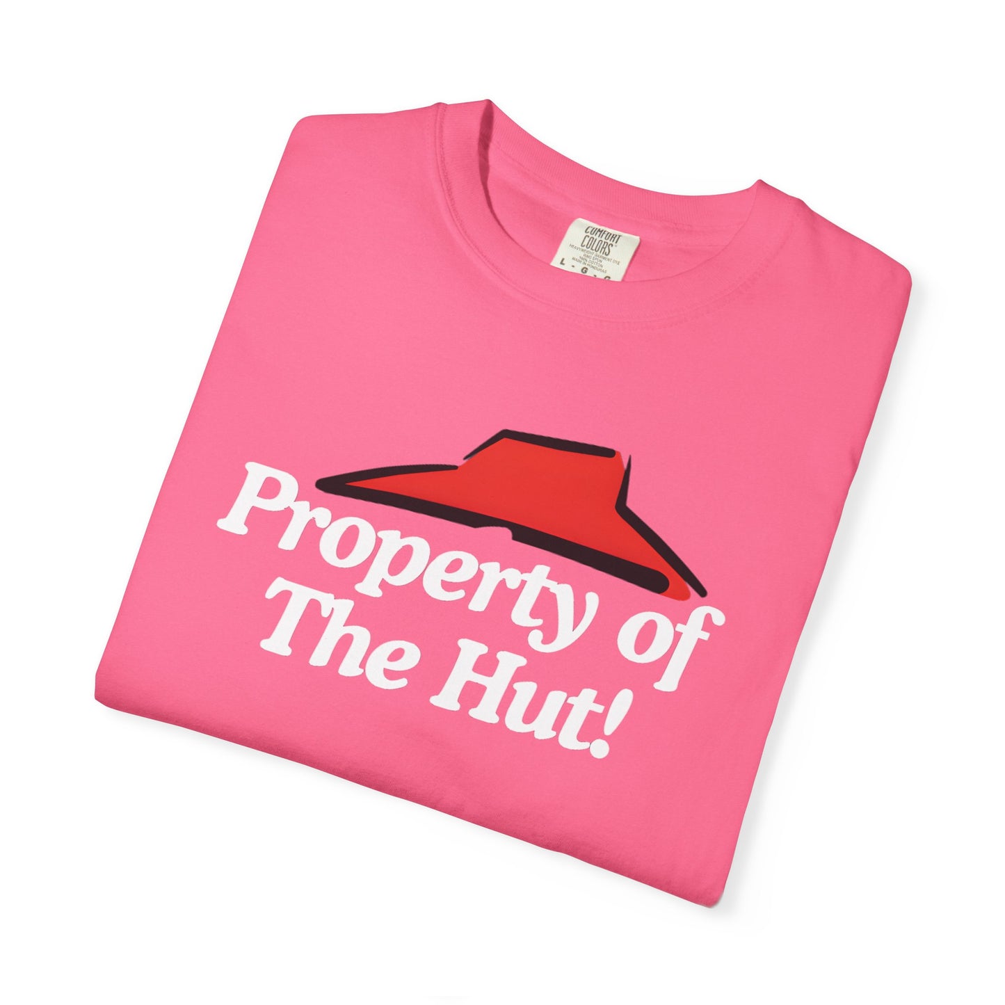 Property of The Hut T‑Shirt — Retro Pizza Hut Parody Tee