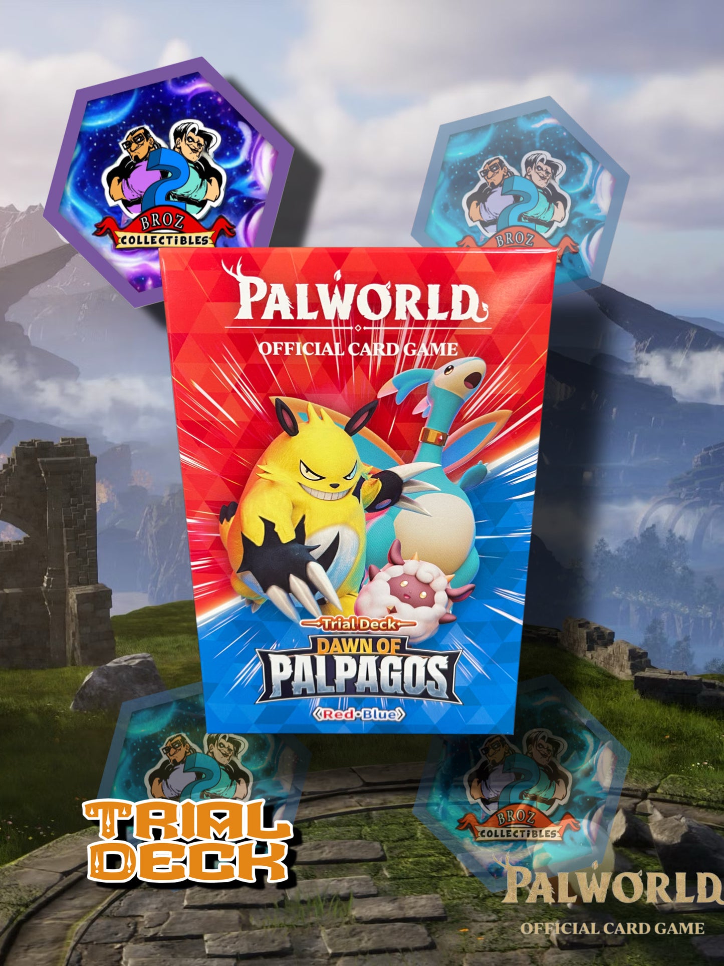 Palworld Official Card Game: Dawn of Palpagos Trial Deck (Red-Blue)(1st Edition-English)