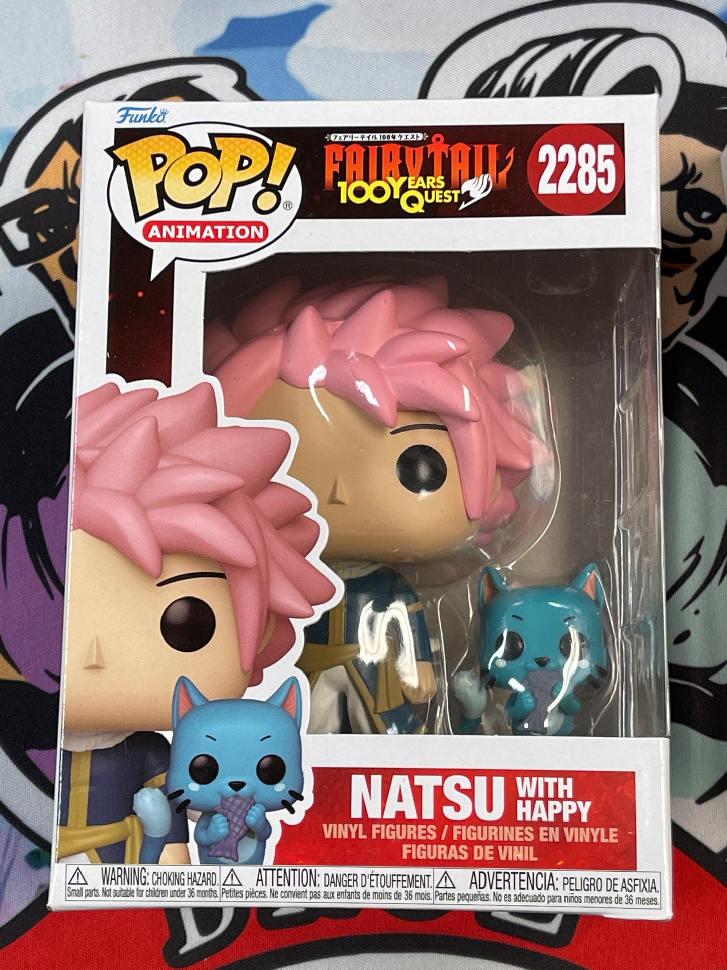 Natsu with Happy (Fairy Tail: 100 Years Quest)- Funko Pop! #2285 (NEW)(Box Damage/ Shelf Wear)