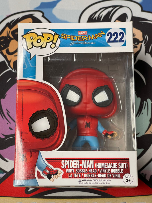 Spider-Man [Homemade Suit] (Spider-Man: Homecoming)- Funko Pop! #222 (Box Damage/Shelf Wear)