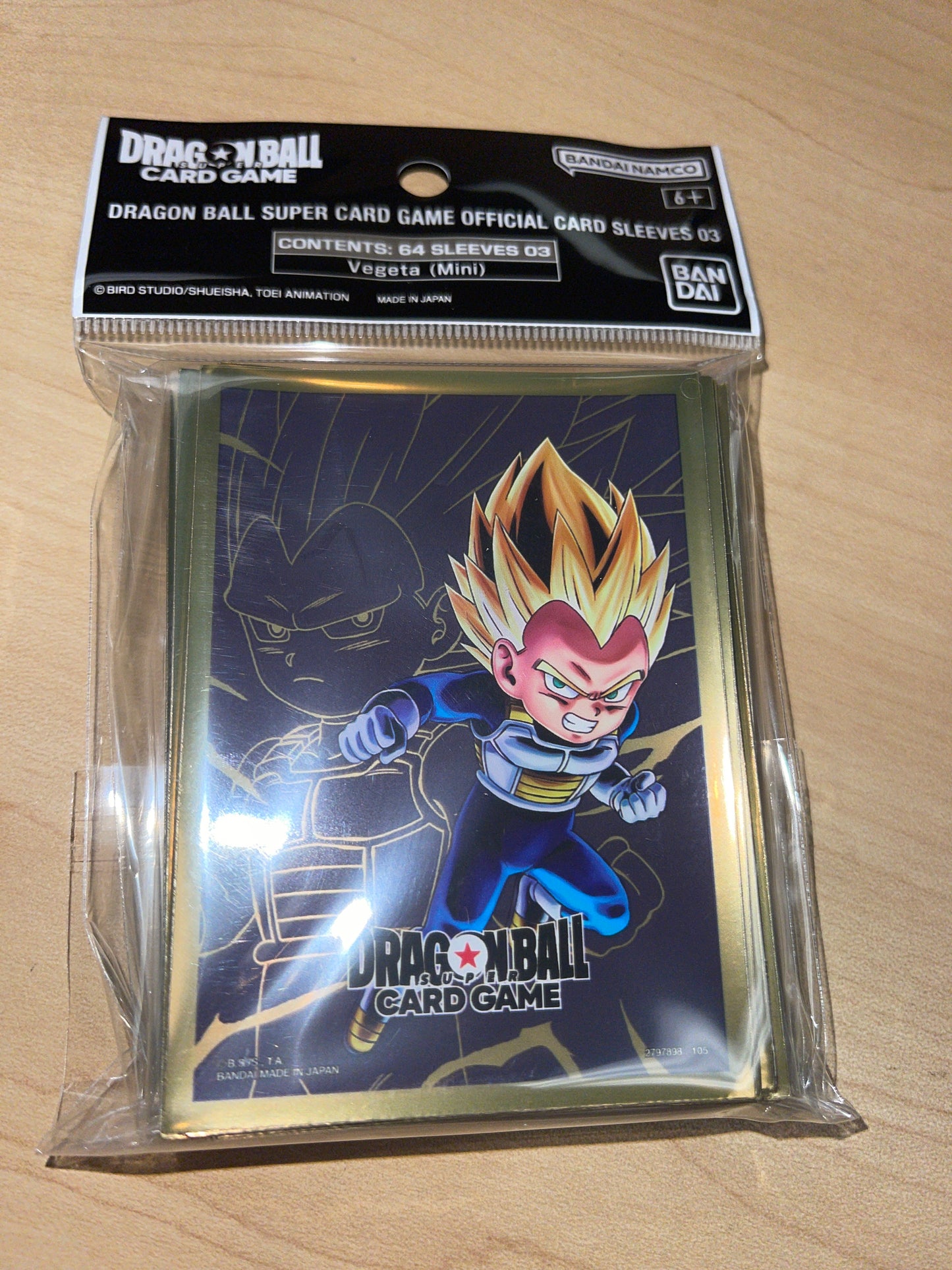 Dragonball Super Card Game: Fusion World- Vegeta (Mini) Official Card Sleeves (64 Sleeves)