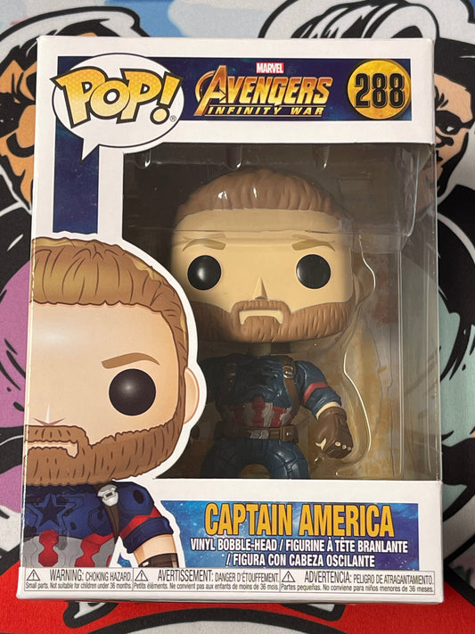 Captain America (Avengers: Infinity War)- Funko Pop! #288 (Box Damage/Shelf Wear)