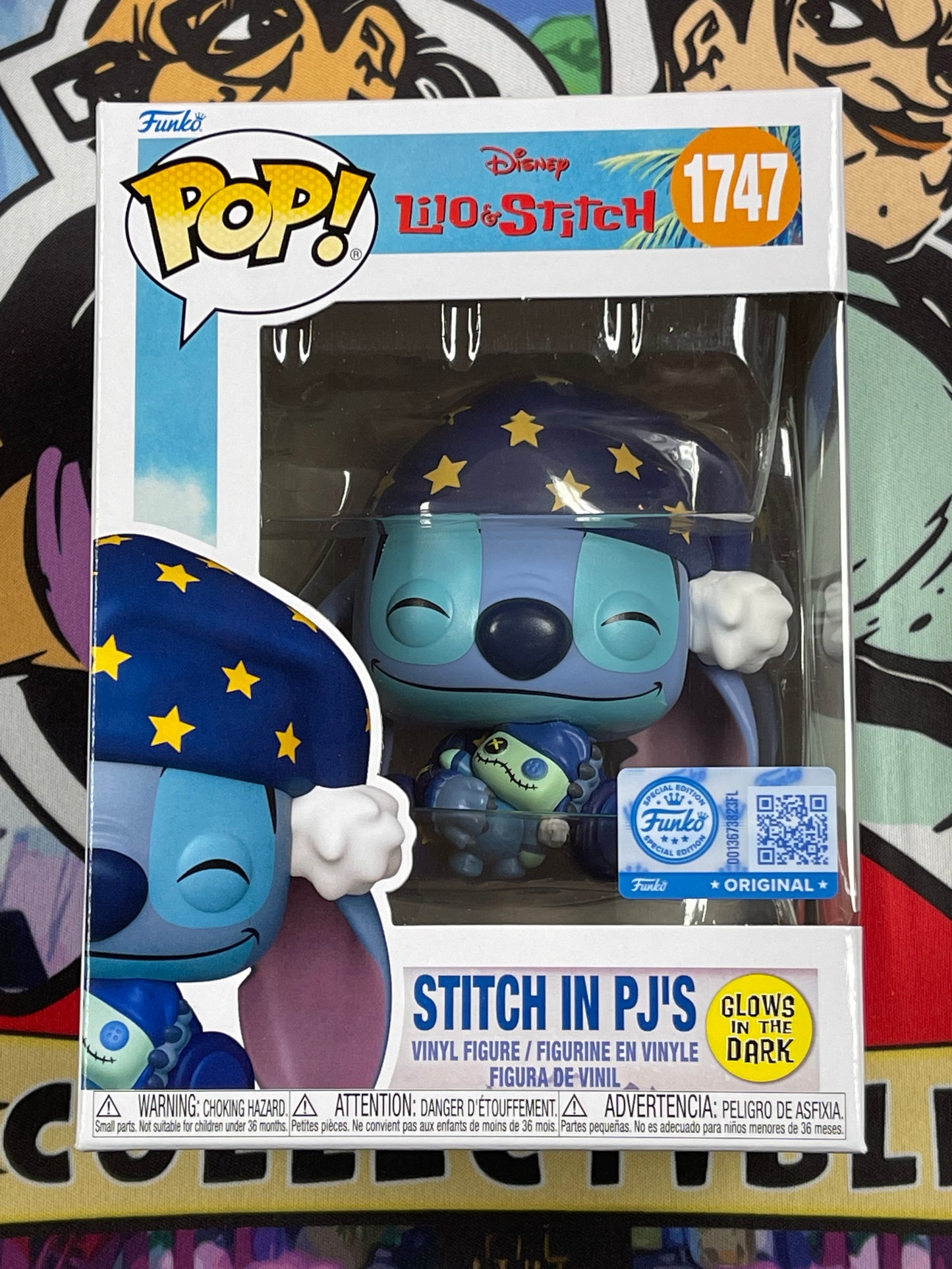 Stitch in PJ’s (Lilo & Stitch)- Funko Pop! #1747 (Funko Special Edition) (NEW)