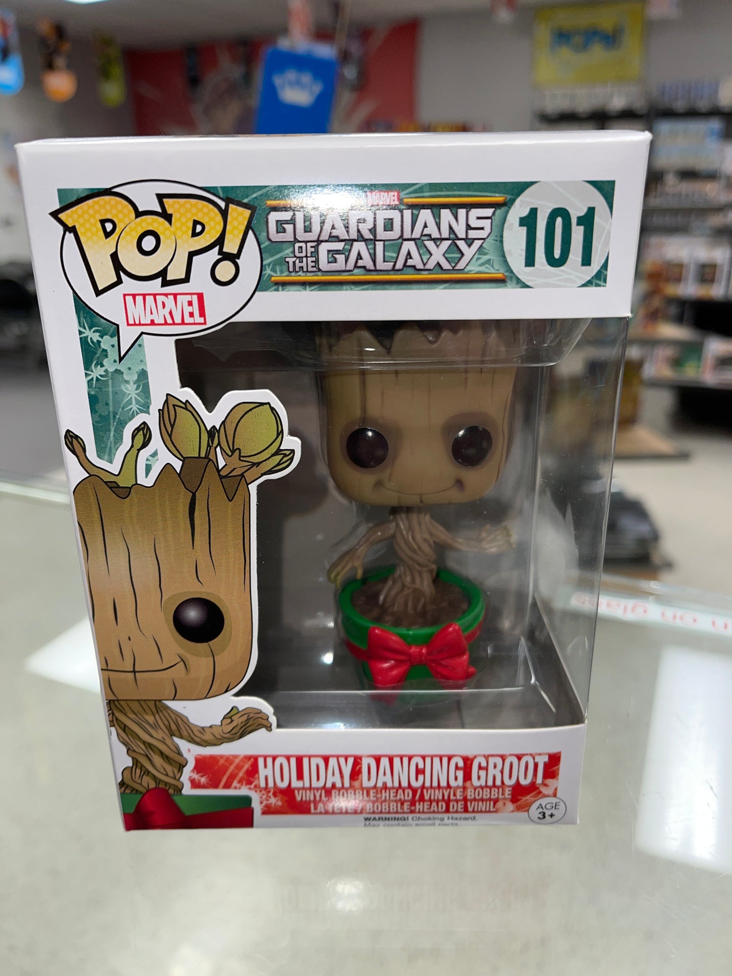 Holiday Dancing Groot (Guardians of the Galaxy)-Funko Pop! #101 (Box Damage)