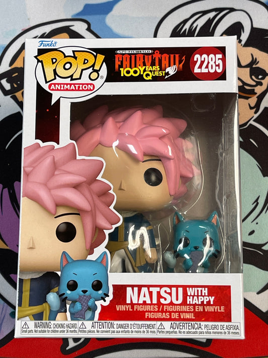Natsu with Happy (Fairy Tail: 100 Years Quest)- Funko Pop! #2285 (NEW)
