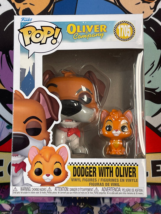 Dodger with Oliver (Oliver & Company)- Funko Pop! #1705 (NEW)