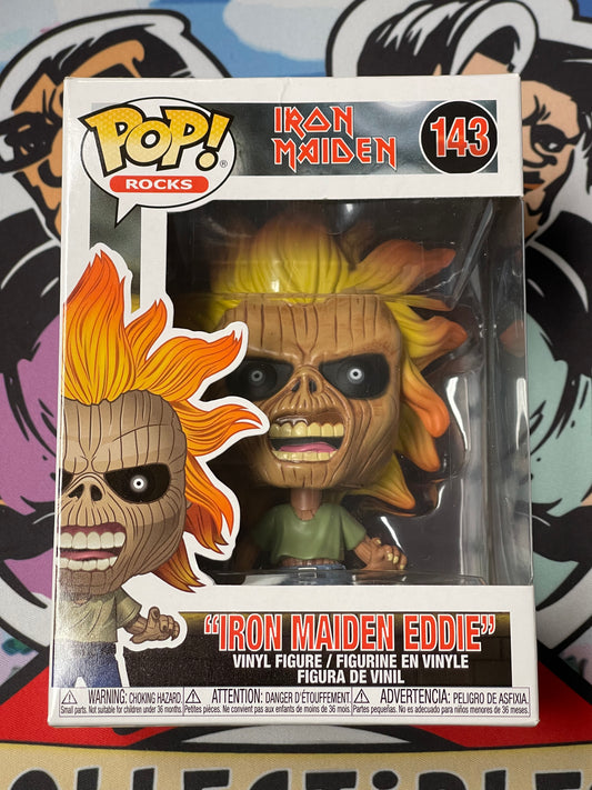 “Iron Maiden Eddie” (Iron Maiden)- Funko Pop! #143 (Box Damage/Shelf Wear)