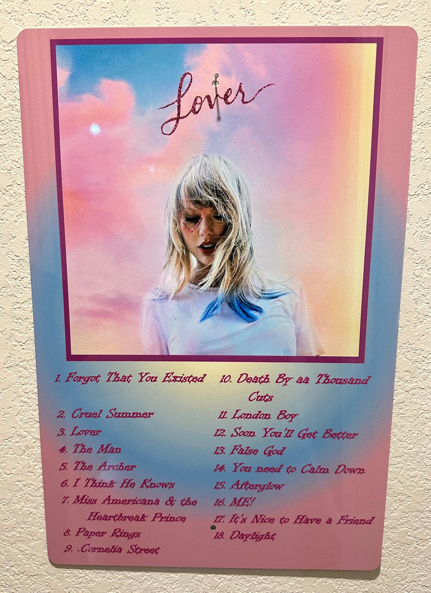 TS Lover Album Tin Sign
