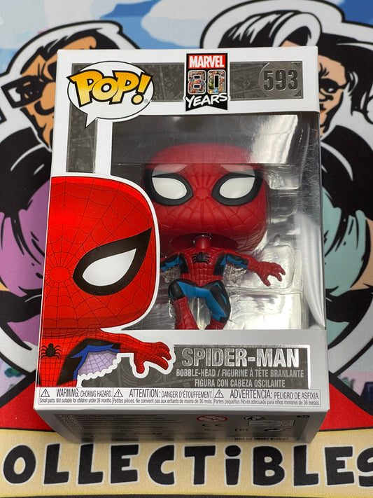 Spider-man (Marvel: 80 Years)- Funko Pop! #593 (Box Damage/Shelf Wear)