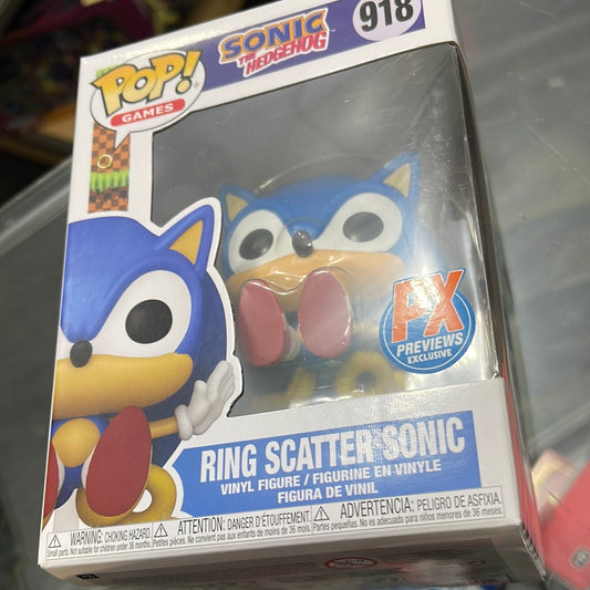 Ring Scatter Sonic (Sonic the Hedgehog)-Funko Pop! #918 (PX Exclusive)