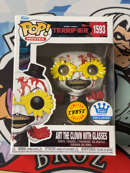 Art the Clown w/ Glasses (Terrifier)- Funko Pop! #1593 (Funko Exclusive- Chase)(Corner Damage)
