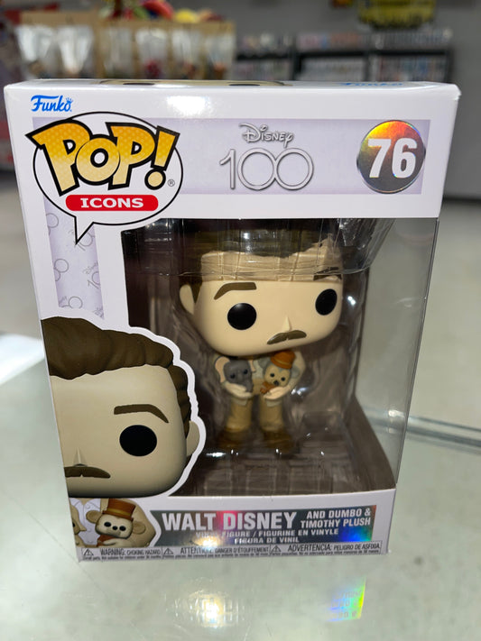 Walt Disney and Dumbo & Timothy Plush - Funko Pop! #76 (Box Damage)