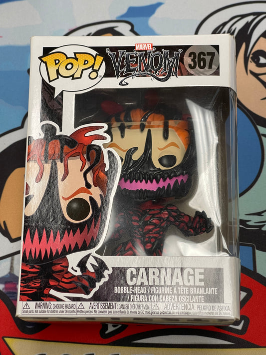 Carnage (Marvel: Venom)- Funko Pop! #367 (Box Damage/Tear)