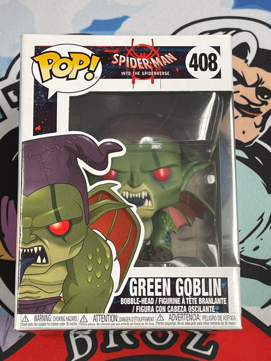 Green Goblin (Spider-Man: Into the Spider-verse)- Funko Pop! #408 (Box Damage/Shelf Wear)