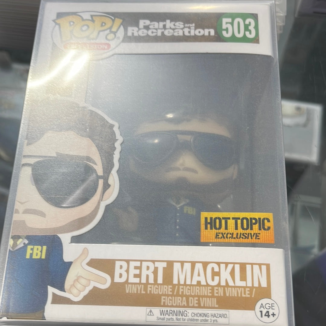 Bert Macklin (Parks and Recreation)-Funko Pop! #503 (HotTopic Exclusive)