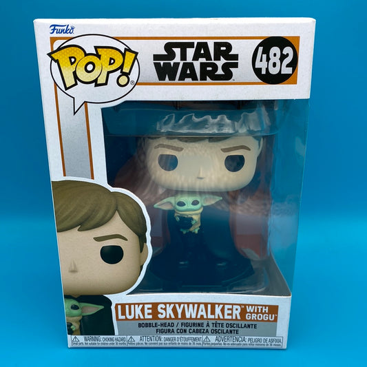 Luke Skywalker w/Grogu (Star Wars)- Funko POP! #482