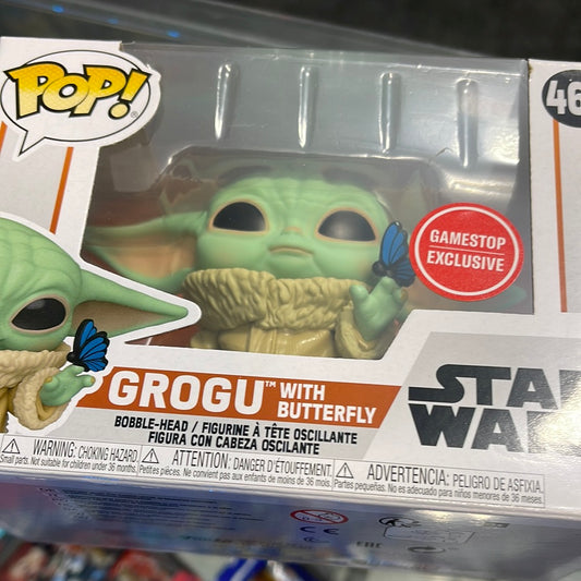 Grogu w/ Butterfly (Star Wars) - Funko Pop! #468 (GameStop Exclusive)