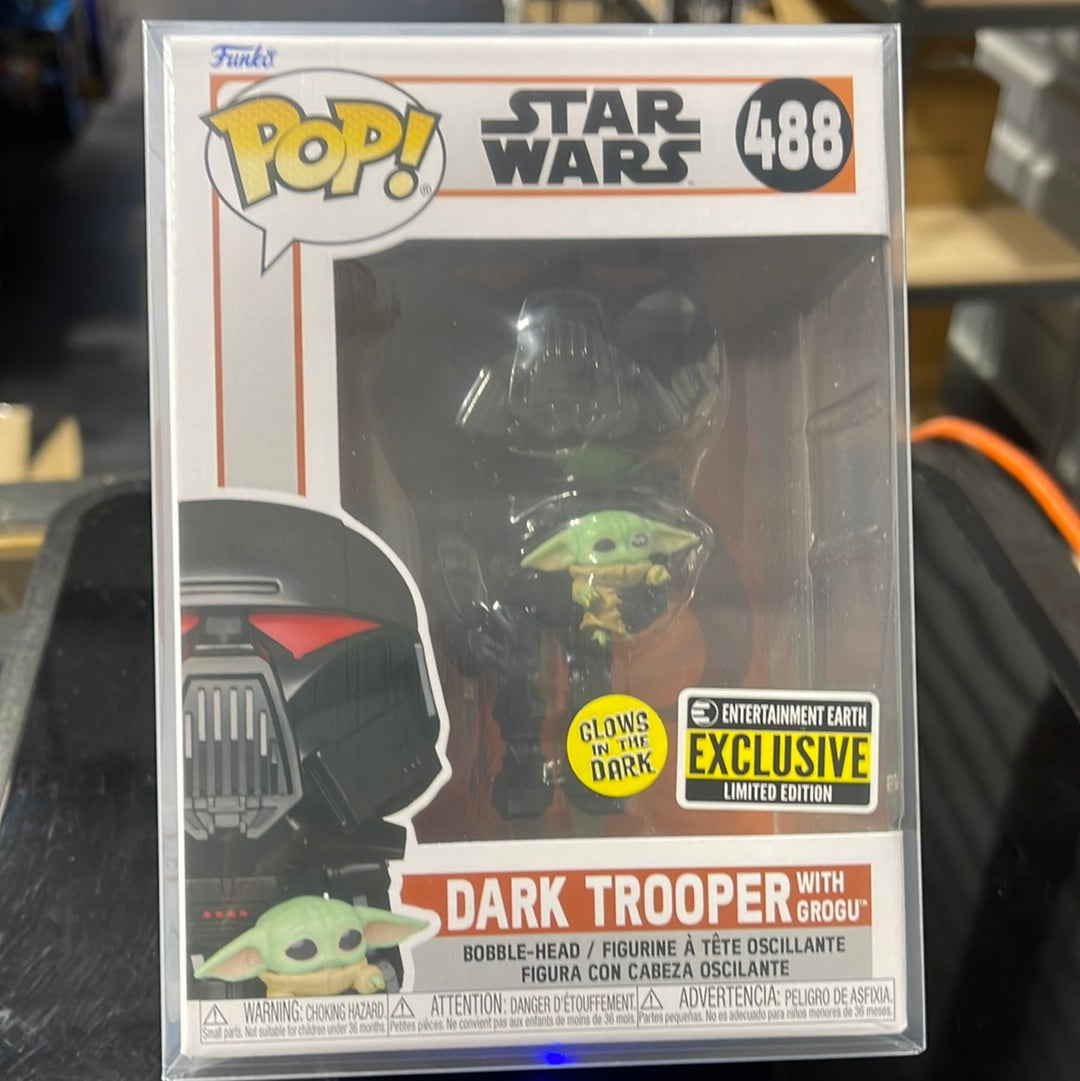Dark Trooper w/Grogu- Pop! #488